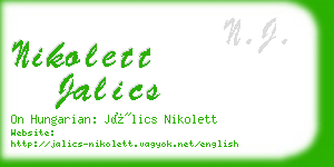 nikolett jalics business card